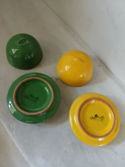 2 mini beurriers en céramique