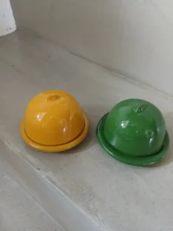 2 mini beurriers en céramique