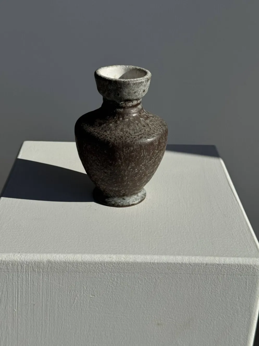 Mini carafe en grès gris H13 D9