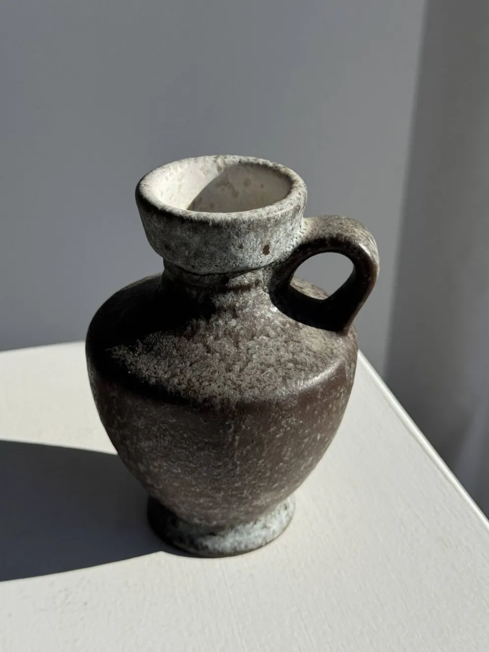 Mini carafe en grès gris H13 D9