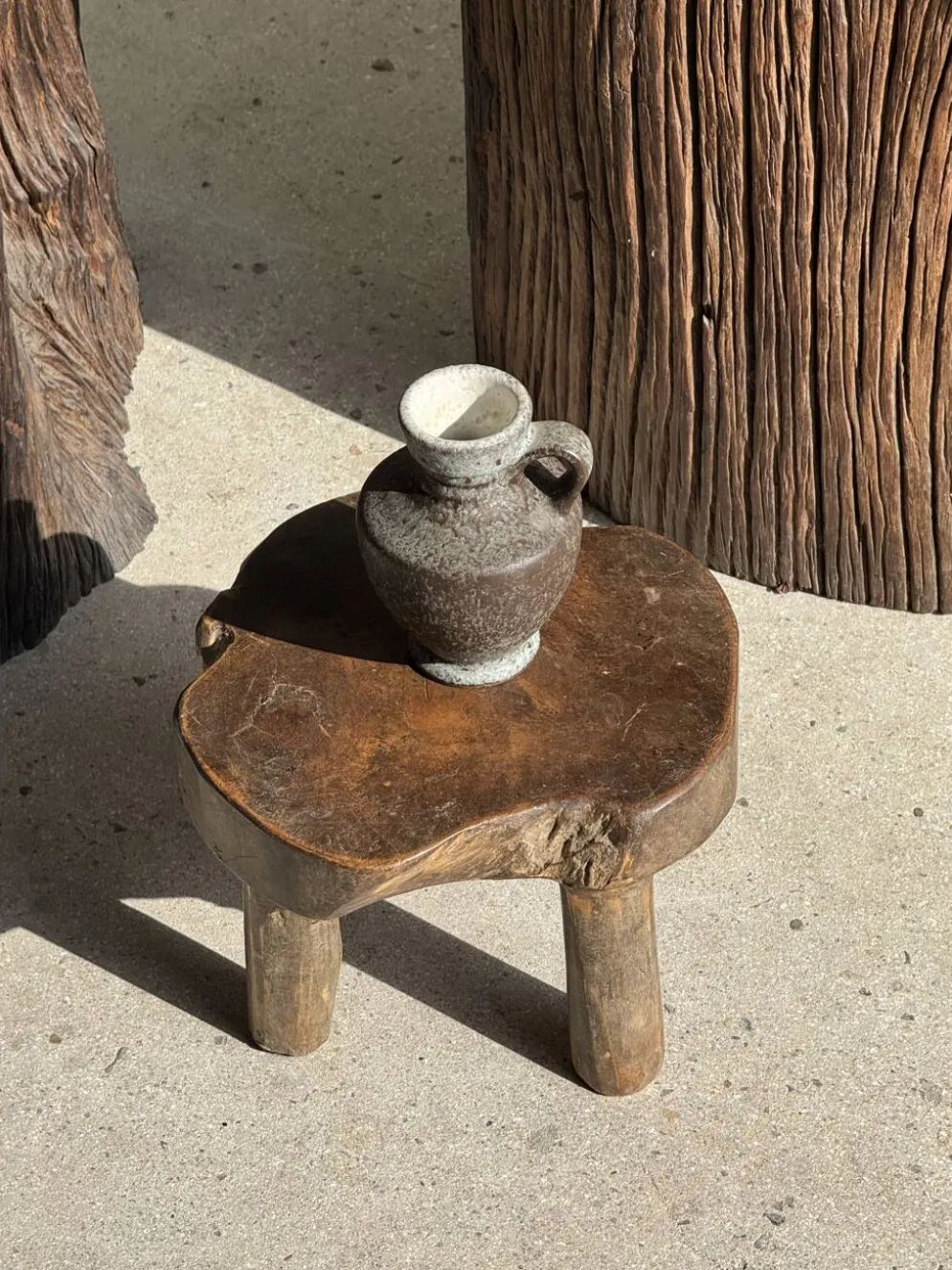 Mini carafe en grès gris H13 D9