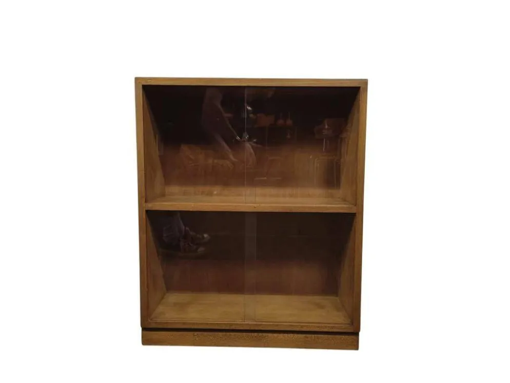 Mini étagère vintage en bois / vitrine / bibliothèque