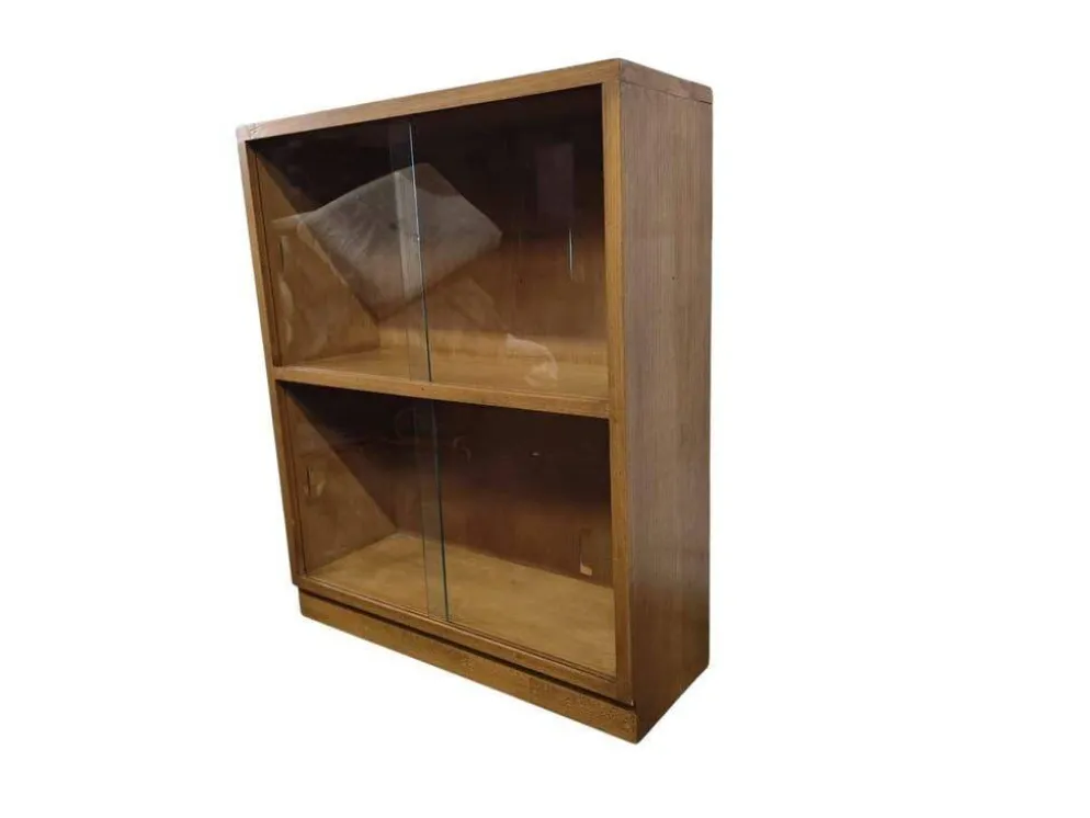 Mini étagère vintage en bois / vitrine / bibliothèque