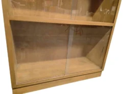 Mini étagère vintage en bois / vitrine / bibliothèque