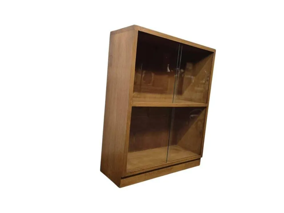 Mini étagère vintage en bois / vitrine / bibliothèque