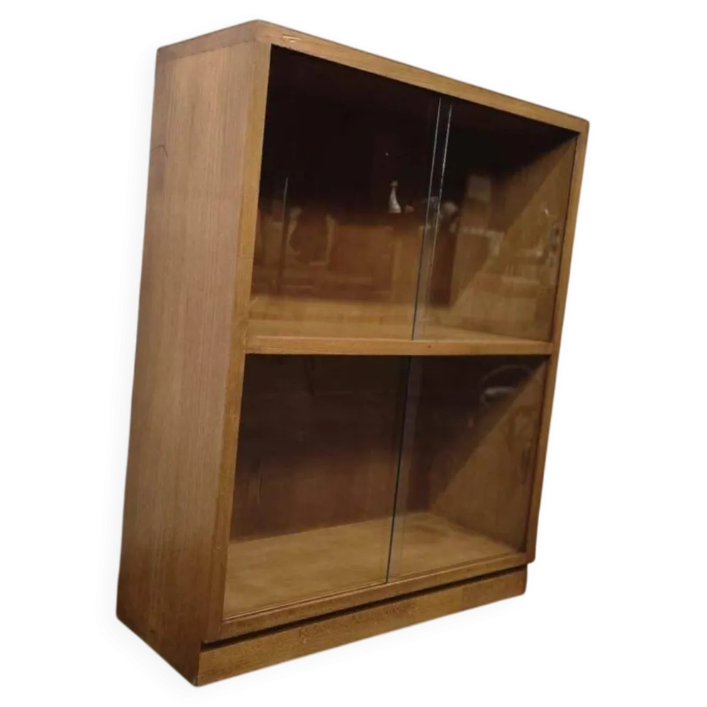 Mini étagère vintage en bois / vitrine / bibliothèque