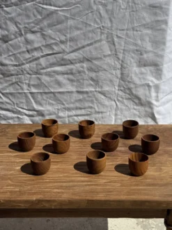 Mini tasse, coupelle ou coquetier en teck H5 D5
