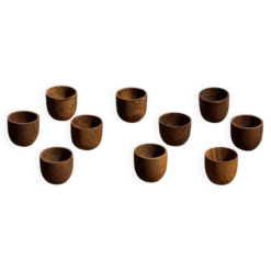 Mini tasse, coupelle ou coquetier en teck H5 D5