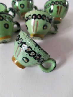 6 mini tasses HB Quimper vert vif