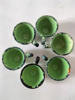 6 mini tasses HB Quimper vert vif