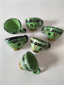 6 mini tasses HB Quimper vert vif