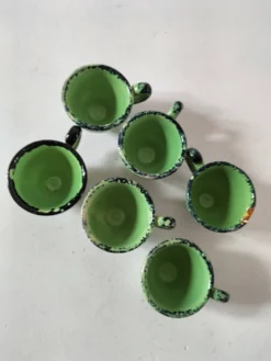 6 mini tasses HB Quimper vert vif