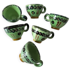 6 mini tasses HB Quimper vert vif
