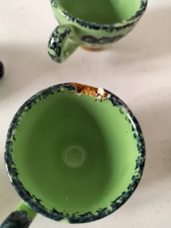 6 mini tasses HB Quimper vert vif