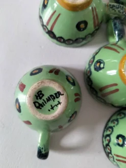 6 mini tasses HB Quimper vert vif