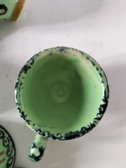 6 mini tasses HB Quimper vert vif