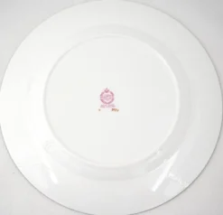 Minton Cuckoo, Coucou, 8 assiettes de table porcelaine peintes main, 26 cm.