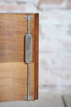 Miroir de coiffeuse Art Déco tchèque en noyer, années 1930