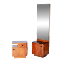 Miroir de dressing Art Déco par J. Halabala pour Up Zavody, République tchèque, années 1940, ensemble de 2