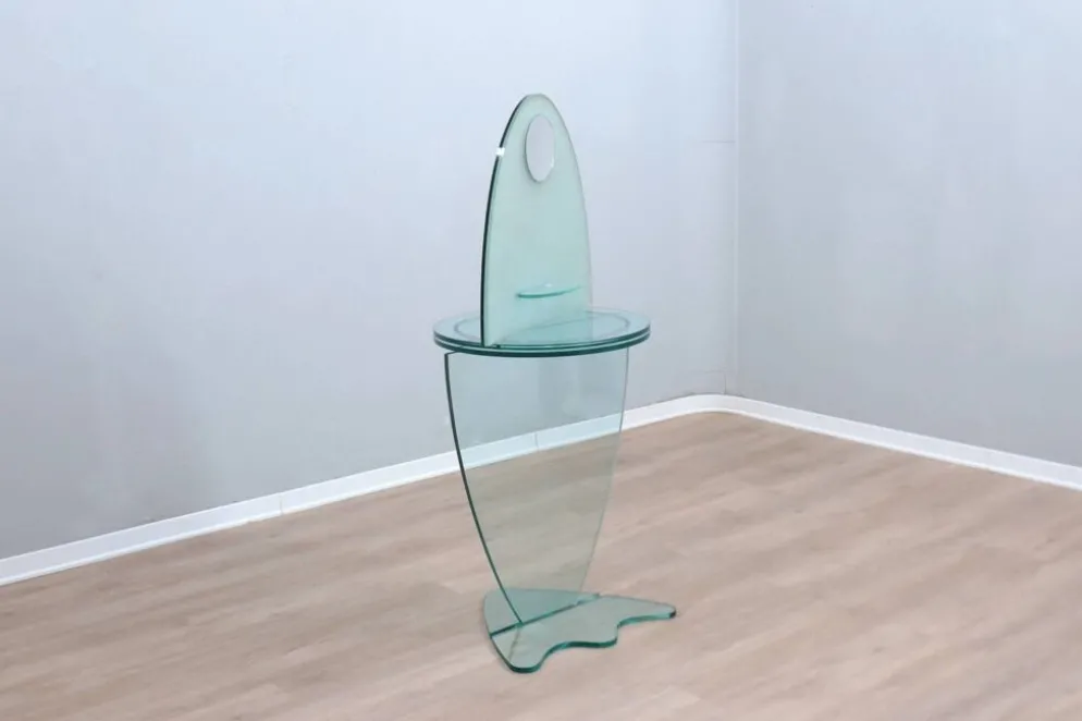 Miroir de maquillage sur pied pivotant vintage des années 1990