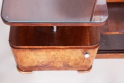 Miroir de toilette Art Déco en noyer, tchèque, années 1920
