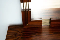 Miroir suédois du milieu du siècle avec console de coiffeuse – Ateljé Glas & Trä