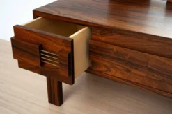 Miroir suédois du milieu du siècle avec console de coiffeuse – Ateljé Glas & Trä
