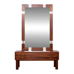 Miroir suédois du milieu du siècle avec console de coiffeuse – Ateljé Glas & Trä
