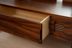 Miroir suédois du milieu du siècle avec console de coiffeuse – Ateljé Glas & Trä
