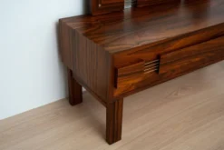 Miroir suédois du milieu du siècle avec console de coiffeuse – Ateljé Glas & Trä