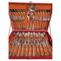 Ménagère ancienne 51 pièces métal argenté - Achille Princet - Style Louis X