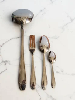 Ménagère Art déco en inox 37 pièces