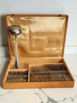Ménagère Art déco en inox 37 pièces
