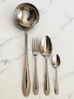 Ménagère Art déco en inox 37 pièces