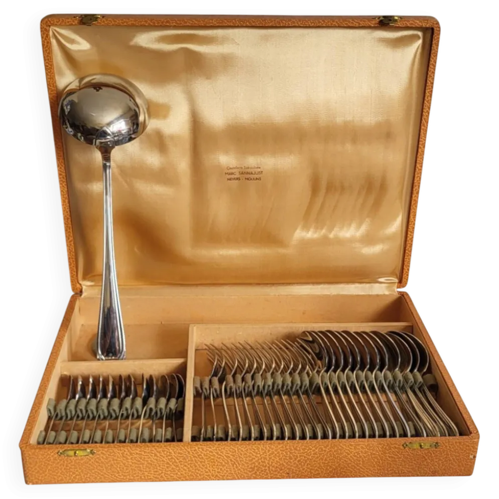 Ménagère Art déco en inox 37 pièces