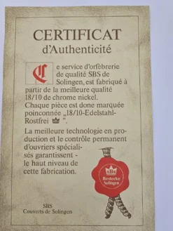 Ménagère de Luxe SBS Solingen- Modèle 4900 Munchen- 70 pièces- Or 23/24 car