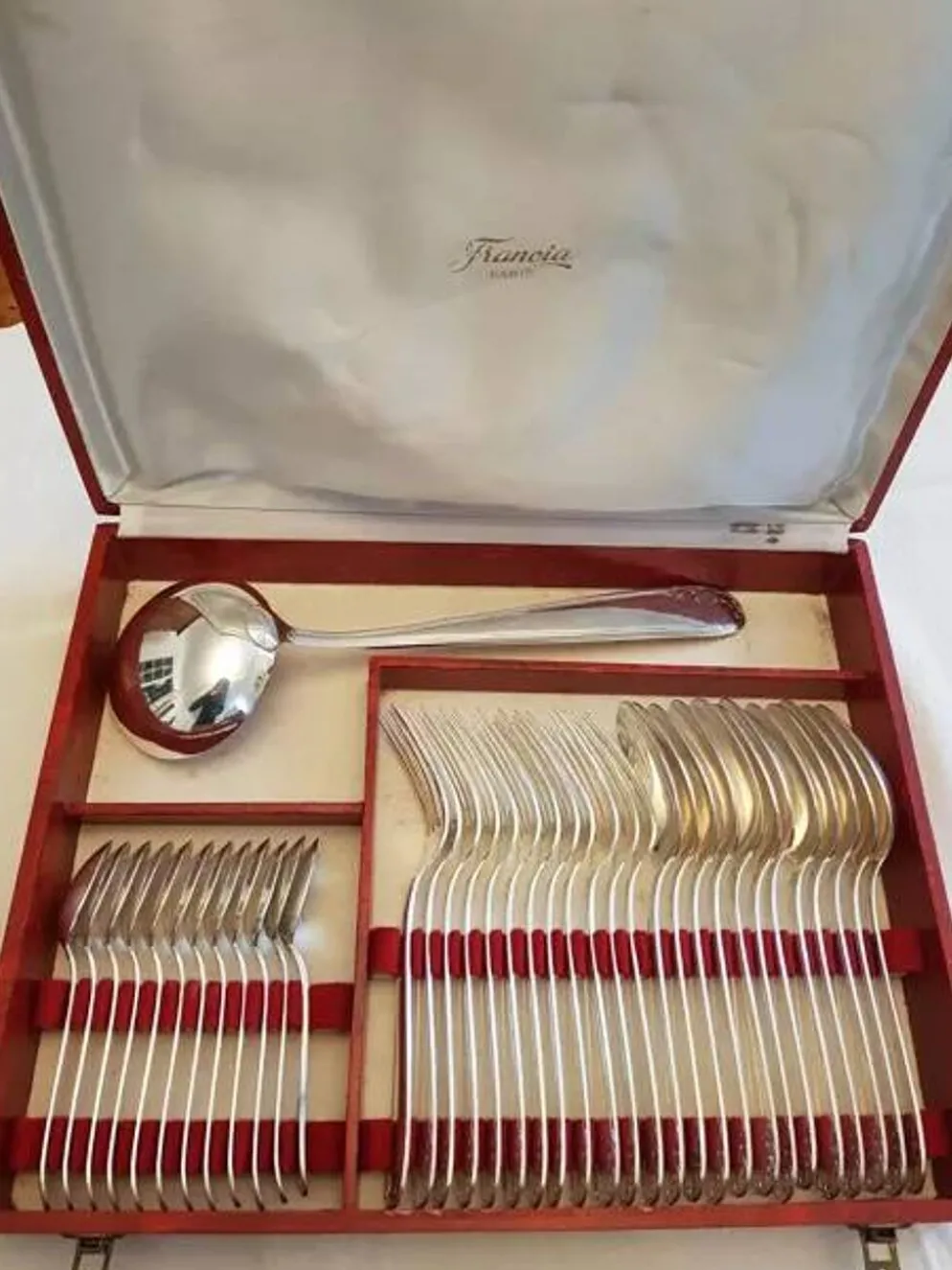 Ménagère en argent 37 pièces style Louis XV