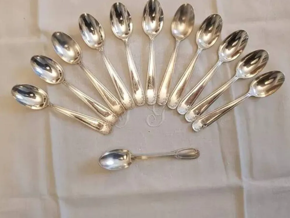 Ménagère en argent 37 pièces style Louis XV