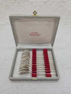 Ménagère 12 fourchettes à dessert en métal argenté