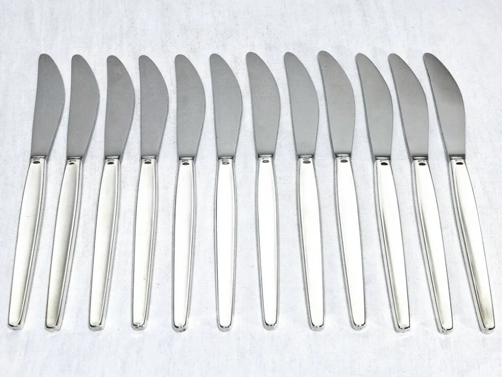Ménagère georg jensen - modèle cypress - 133 pièces, argent massif