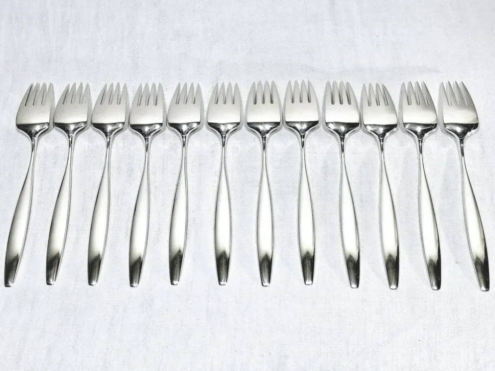 Ménagère georg jensen - modèle cypress - 133 pièces, argent massif