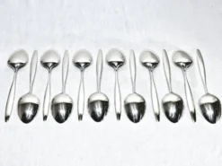 Ménagère georg jensen - modèle cypress - 133 pièces, argent massif