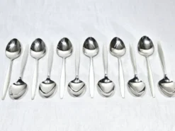 Ménagère georg jensen - modèle cypress - 133 pièces, argent massif