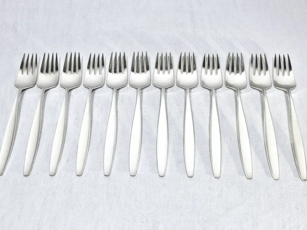 Ménagère georg jensen - modèle cypress - 133 pièces, argent massif