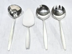 Ménagère georg jensen - modèle cypress - 133 pièces, argent massif