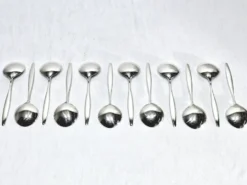 Ménagère georg jensen - modèle cypress - 133 pièces, argent massif