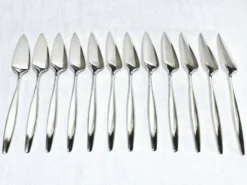 Ménagère georg jensen - modèle cypress - 133 pièces, argent massif