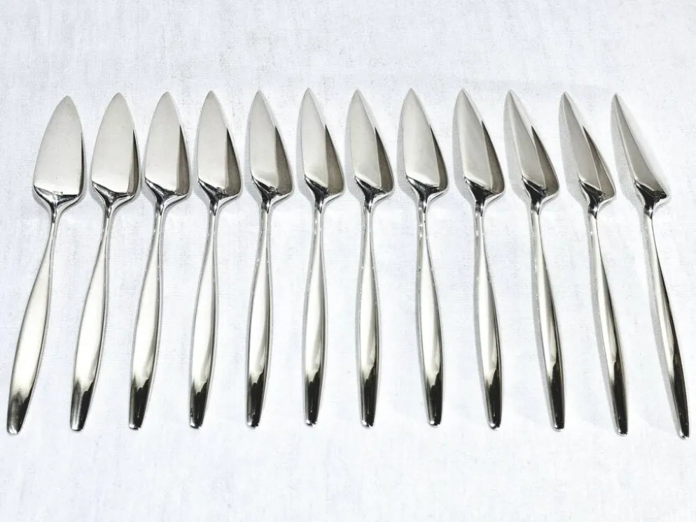 Ménagère georg jensen - modèle cypress - 133 pièces, argent massif