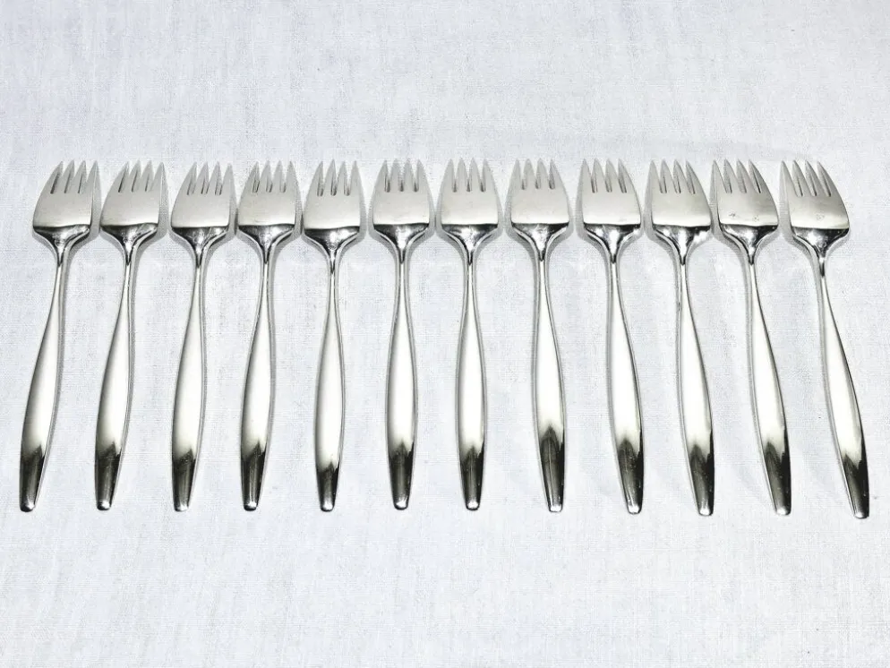 Ménagère georg jensen - modèle cypress - 133 pièces, argent massif