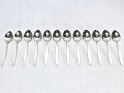 Ménagère georg jensen - modèle cypress - 133 pièces, argent massif